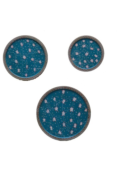 Wooden Wall Decor Plates - Set of 3 